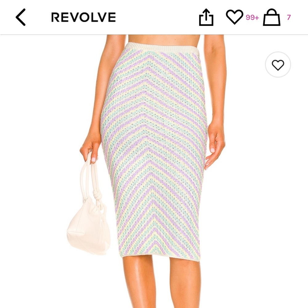For Love & Lemons Knit Midi Skirt